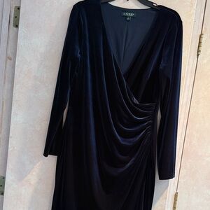 Lauren Ralph Lauren Midnight Blue Velvet Dress